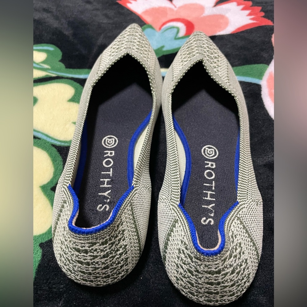 Rothy's Pistachio Python Patterned Pointed Toe Fl… - image 2